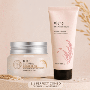 The Face Shop Rice Glow Skin Combo (Cream + Cleanser)